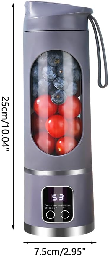 Portable Blender USB Rechargeable Mini Personal Blender with 12 Sharp Blades Ice Crushing &amp Smoothie Maker for Travel Gym Office Outgoing