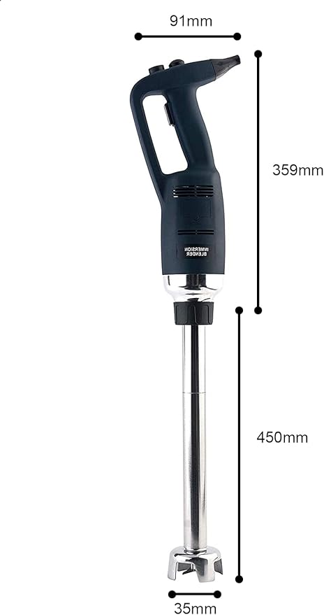 18 in Heavy Duty Immersion Blender Handheld Kitchen Hand Blenders for Kitchen Commercial Mixer Electric 500W Removable Shaft 2500rpm to 15000rpm Emulsifier Blender Handheld