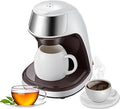 Electric Coffee Machine Automatic Dripping Home Office Multi-Function Single Cup Coffee Maker Brew Tea Coffee Powder 300ml Capacity Steam Extraction Anti-Dry Burn