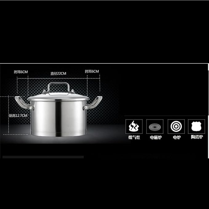 Pots and Pans Sets Frying Pan3 Cookware 6 Pieces Stainless Steel Cookware Cooking Casserole Set Set Milk Pan Wok Home Kitchen