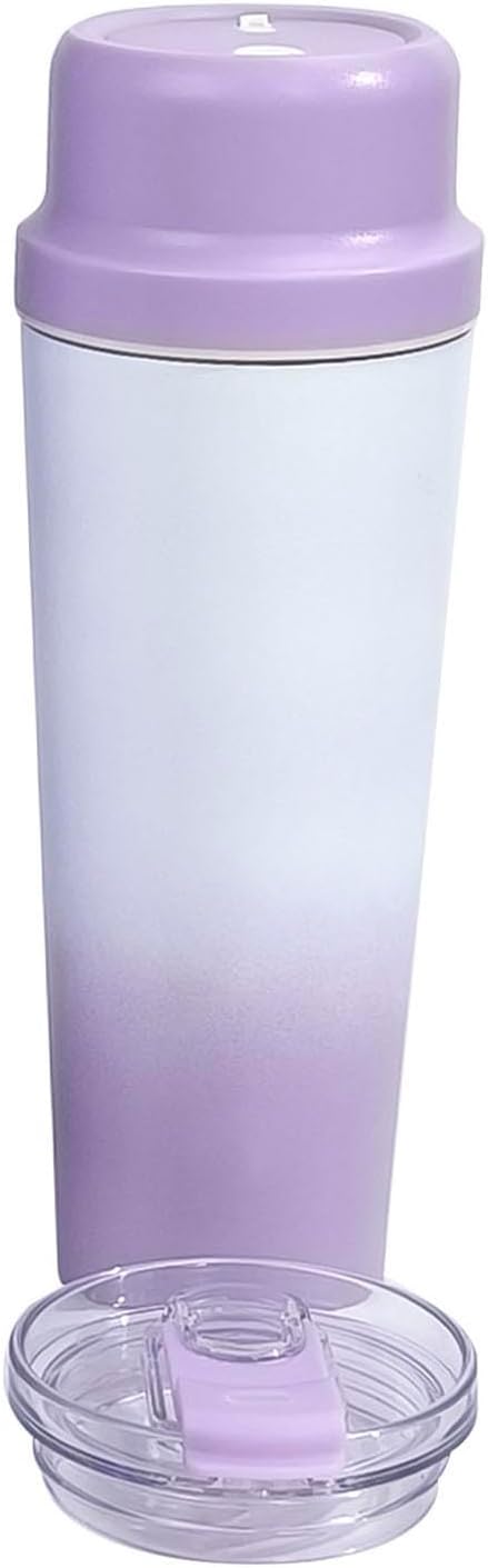 Stainless Steel Blender CupPortable USB Rechargeable Electric Juicer Blender 650ml Purple