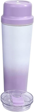 Stainless Steel Blender CupPortable USB Rechargeable Electric Juicer Blender 650ml Purple