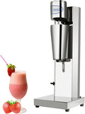 800ML Commercial Milkshake Machine 180W Single-Head Stainless Steel Electric Drink Mixer Shake Machine 2-Speed Smoothie Milk Ice Cream Blender(Silver)