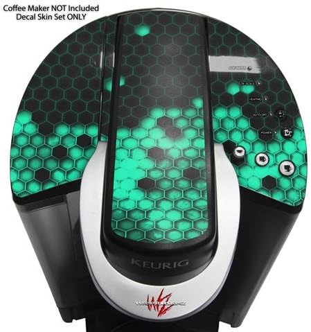 Decal Style Vinyl Skin compatible with Keurig K40 Elite Coffee Makers HEX Seafoan Green (COFFEE MAKER NOT INCLUDED)