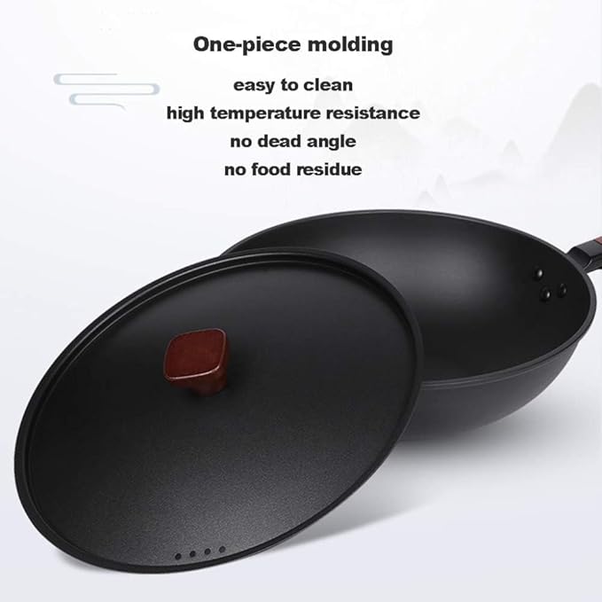 Pots and Pans Set 3 Pcs Cooking Pot Iron Pan Non-Stick Pan Set Uncoated Wok Frying Pan Soup Pot for Kitchen Kitchen Cooking Set
