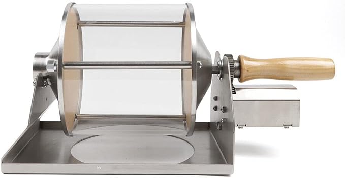 Coffee Bean Roaster110V Gas Stove Coffee Beans Roasting Machine with Funnel &amp Wooden HandleHousehold Coffee Bean Roaster with Metallic ThermometerCoffee Bean Roaster for HomeCoffee Shops