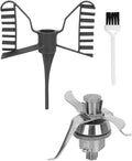 Compatible for Vorwerk Thermomix TM21 Cook Stainless Steel Mixing Blade and Compatible for Butterfly-Mixing Stick Scraper with A Small Cleaning Brush