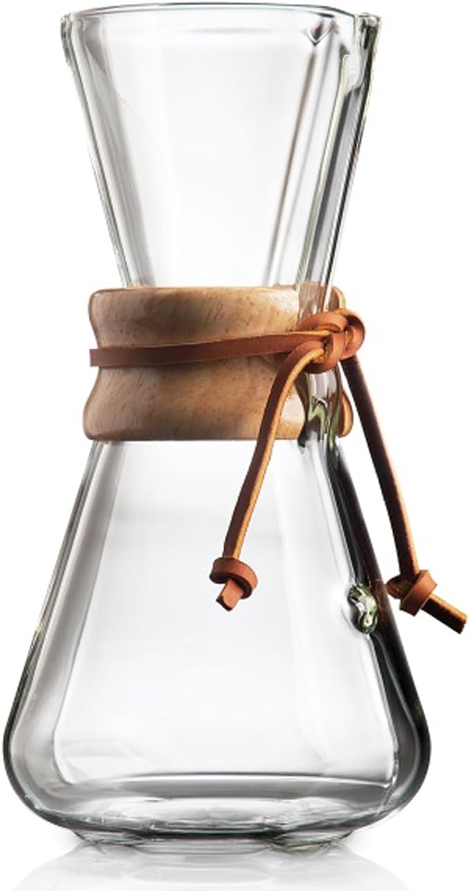 Chemex Pour-Over Glass Coffeemaker - Hand Blown Series - 3-Cup - Exclusive Packaging
