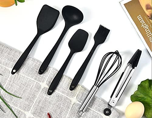 Lustar 6pcs/Set Silicone Cookware Kitchen Cookware Cutlery Set Non-Stick Spatula Kitchen Tool