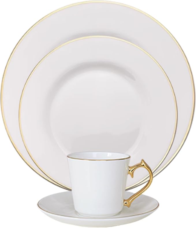 24-Piece Porcelain Dinnerware Set – Elegant Bone China Plates &amp coffee cup sets for 6 Perfect for Banquet Wedding Hotel or Family Gathering – Ideal Mother’s Day Gift DLCP0509-23