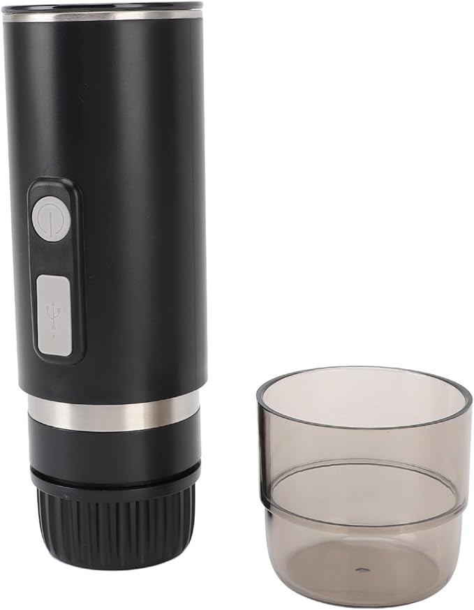 Dpofirs Portable Compact Coffee Maker Professional Coffee Machine for Car Ground Capsule with 800mAh Battery Camping Hiking Picnic