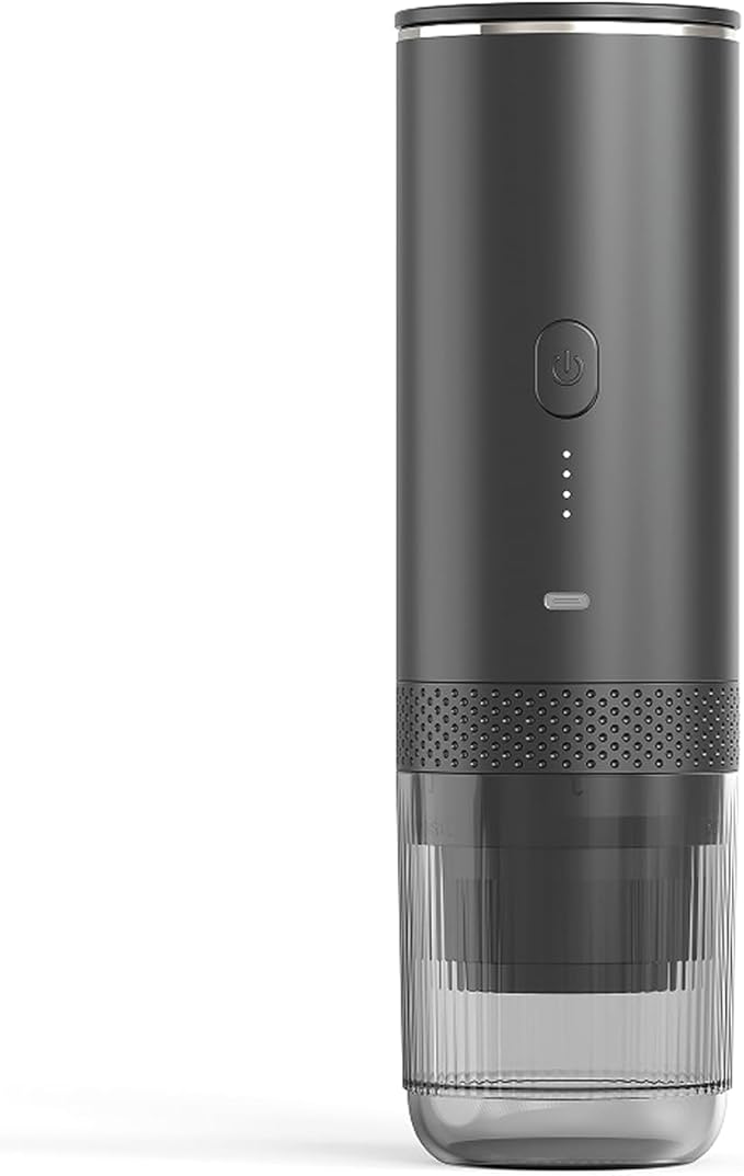 GLOGLOW Portable Machine Dual Function Mini Coffee Maker 20 Bar Rechargeable Maker for Home Travel and Office (Black)