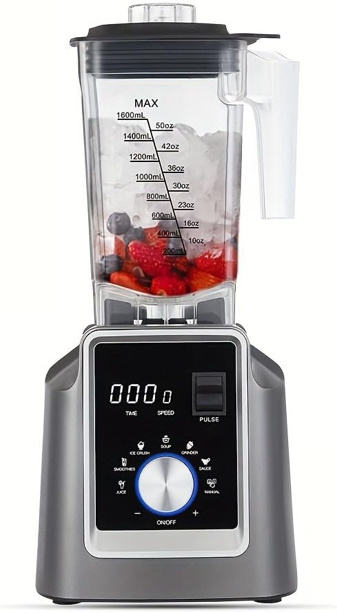Digital Automatic Program Professional Commercial Blender Mixer Juicer Food Processor Ice Smoothies Fruit with 67.63oz JAR (2)