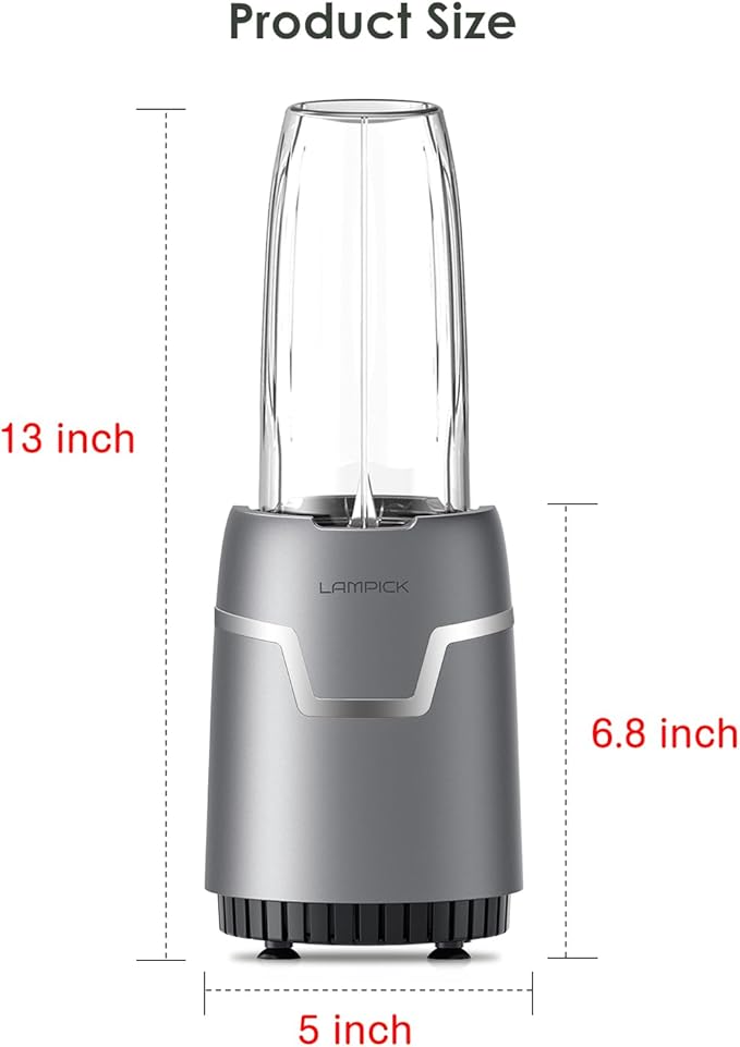 Smoothie Blender 1100W Personal Blender for Shakes and Smoothies Blenders and Grinder Combo for Kitchen with 2 * 22 Oz To-Go Cup and Lid for Protein Shake Baby Food Frozen Drink