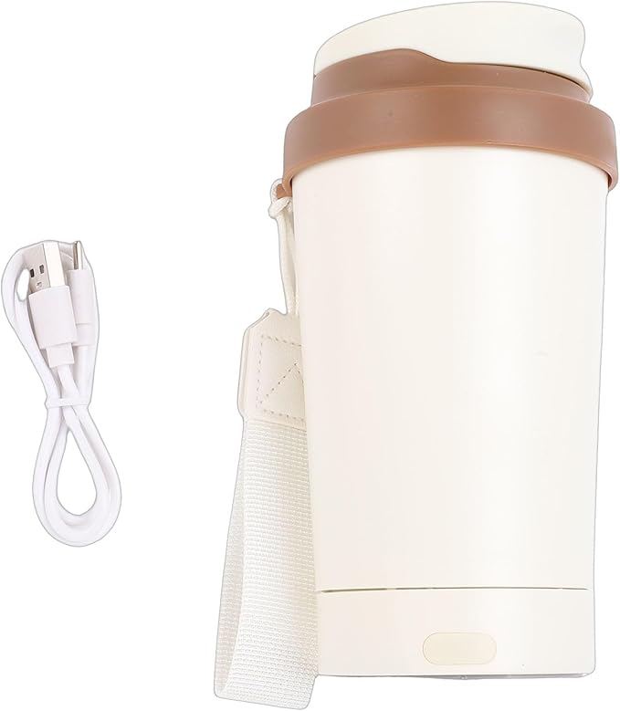 Zerodis Electric Mixing Mug Double Layer 316 Stainless Steel Self Stirring Coffee Mug with Lid Ideal for Travel and Office Use