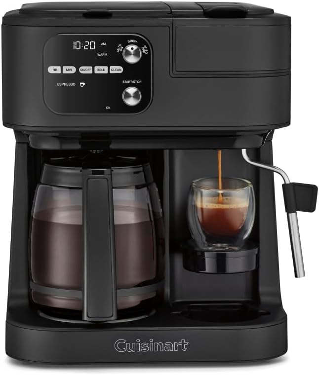 Cuisinart Coffee Center Barista Bar 4-in-1 Coffee Maker Single-Serve Pods Compatible Coffeemaker Three Brewing Sizes SS-4N1MBNAS Black