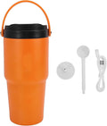 Zerodis Portable Coffee MakerUSB Charging 600ml Stainless Steel Thermal Coffee Brewer Cup Extraction Mug Machine for Travel Outdoor and Home Use