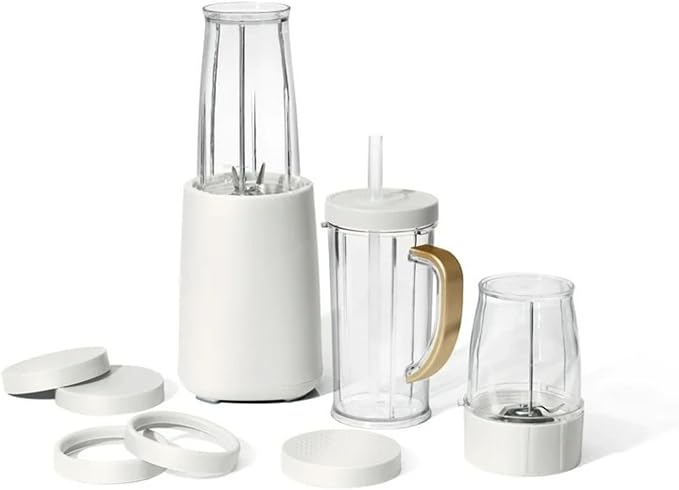 Personal Blender 12-Piece Set 240W Power BPA-Free Dishwasher Safe with Travel Cup and Grinding Blade