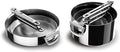 Joseph Joseph Space Steel 8-Piece Stainless Steel Sauce Pan Set with Lids Nesting with Folding Handles Induction &amp Oven Safe