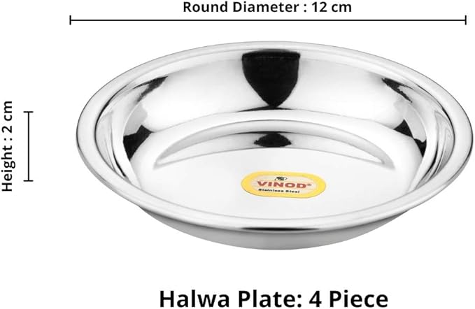 Vinod Stainless Steel 24 Piece Dinner Solid Set for Four Persons