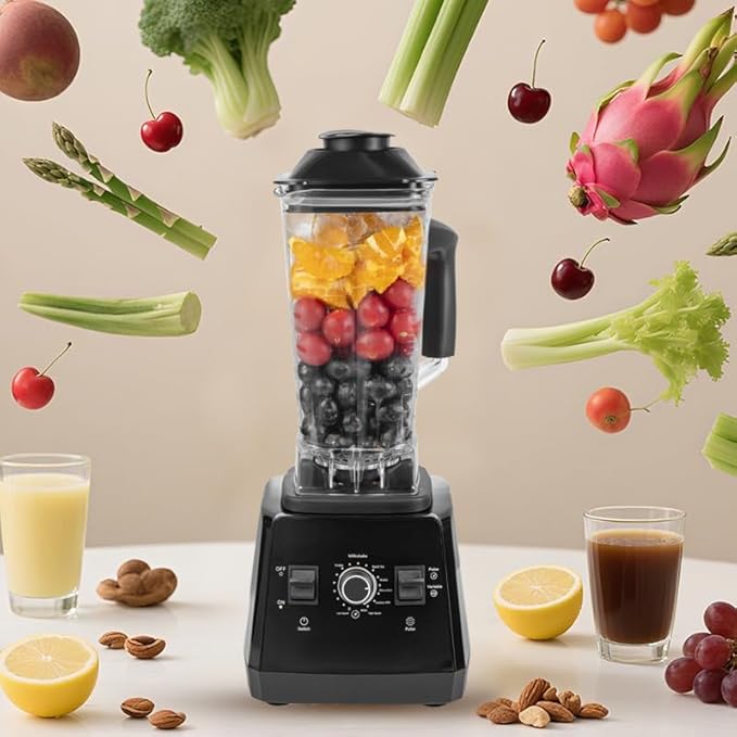 Professional Blender 2400W High Speed Countertop Blender with two 68oz / 2L BPA-Free Jars 25000 RPM Powerful Smoothie Blender for Ice Crushing Frozen Fruit &amp Kitchen Use