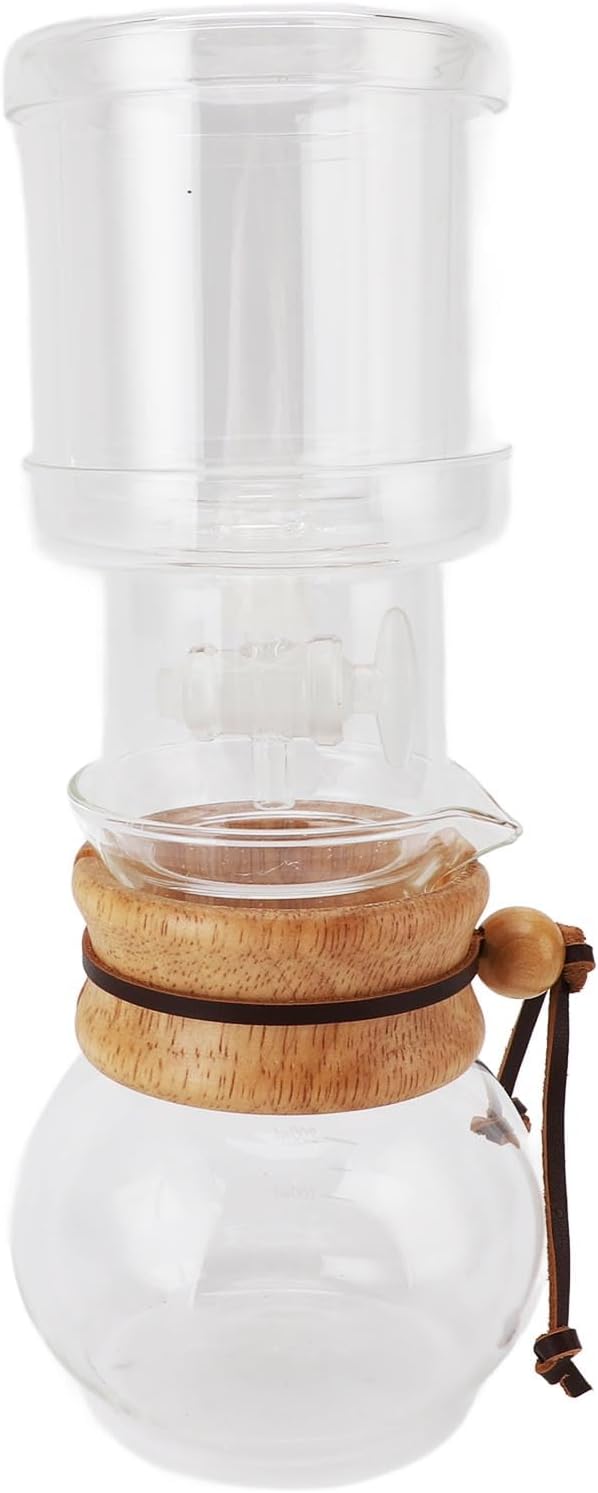 Zerodis Ice Drip Coffee Maker Cold Brew Coffee Makers Cold Brew System with Adjustable for Home and Office 400ml Smooth Low Acidity Kit Ice Drip Maker Borosilicate