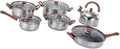 Ciieeo Stainless Steel Cookware Set Heavy-duty Kitchen Cooking Pots and Pans Includes Frying Pan Soup Pot for Everyday Use and Camping