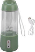 300ML Cup Blender Portable Blender Cup USB Charging Wireless Electric Blender Mini Personal Blender with Stainless Steel Blad for Mixing for Travel(Green)