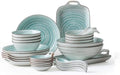 Dinnerware Sets Dish Set19-PiecessBone China Porcelain Tableware Set with Plates Bowls and DishCeramic Dinner Set for Home Kitchen (A C)