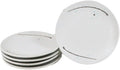 Ebros Gift Modern Yukino Hana Snow Flowers Ceramic Dinnerware Serveware Kitchenware Set Oriental Asian Restaurant Supply (Pack Of 5 Round Appetizer Salad Plates 6D)