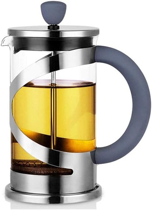 French Press Coffee MakerDuty Stainless Steel Frame &amp Borosilicate Glass Coffee Press Filtration System Easy Clean for Restaurant Home (Size : 600ML)