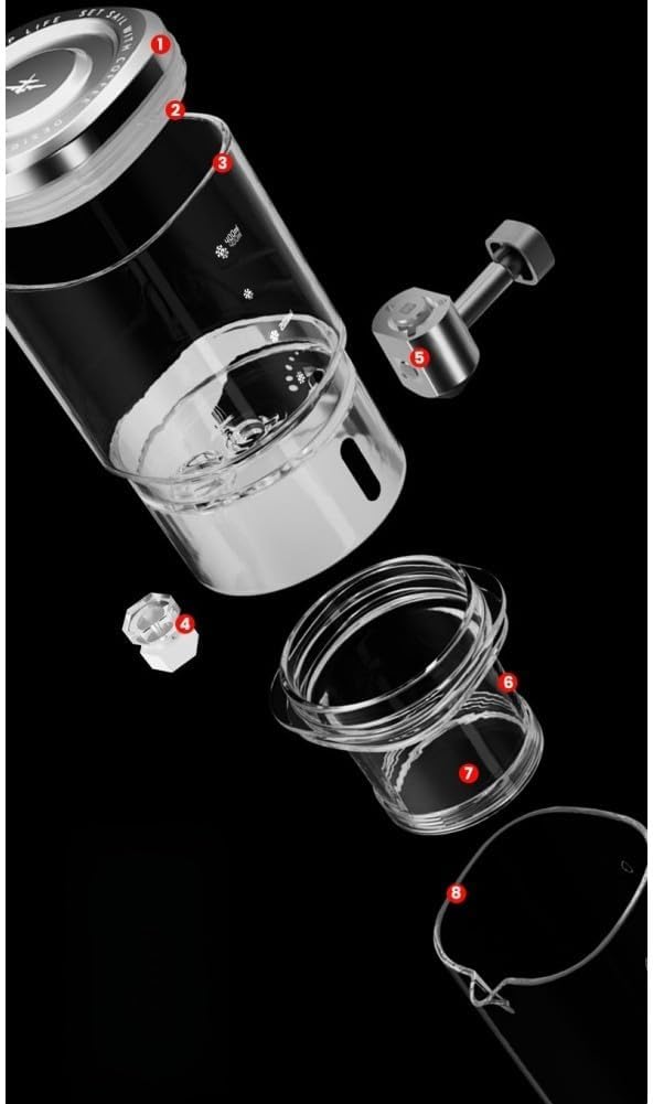 Cold Brew Ice Slow Drip Coffee Maker with Stable Drip Rate High-Density Filter and Transparent PCTG Body for Smooth Home Brewing(Transparent)