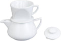 HIC Harold Import Co. Coffee Maker-Drip with Pot White Porcelain 19oz. NT1044-HIC