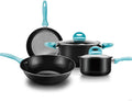 3-Piece Cookware Set Aluminum Non-Stick Cookware Glass Lid Comfortable Handle Suitable Cooker Easy to Clean Frying Pan/B