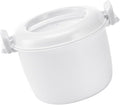 Rice Cooker Rice Maker for Microwave Food Storage Bowl Microwave Bowl with Lid Microwave Rice Pots Microwave Rice Cooking Microwave Steamer Basket Travel Pasta Insulation Plastic