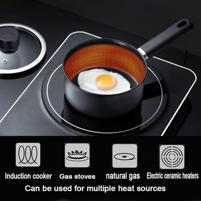 Pots and Pans Set 3Pcs Cookware Set Cooking Pot Set with Glass Lid Non-Stick Pan Set for Home Kitchen Cooking Set