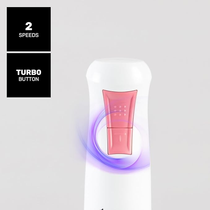 Taurus – 1000 Stainless Steel Robot Hand Blender | 2 Speeds + Turbo | Stainless Steel Blades | Splash Proof Bell | Ergonomic | BPA Free Dishwasher Safe White