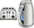 Cuisinart CPT-180P1 Metal Classic 4-Slice Toaster Brushed Stainless &amp Electric Kettle 1.7-Liter Capacity Cordless 1500-Watts for Fast Heat Up Stay Cool Non-Slip Handle Stainless Steel CPK-17