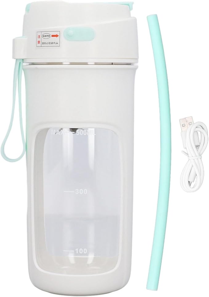 Focket Portable Blender for Smoothies and Smoothies 500 Ml Rechargeable Personal Blender with Straw for Travel Camping Gym