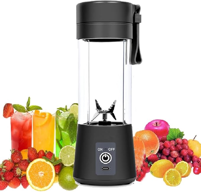 Personal Blender for Shakes and Smoothies with 6 Blades 14OZ Portable Small Blender for Kitchen Home Travel USB Rechargeable &amp Self Clean Licuadora Portatil Mini Juicer with Leakproof Lid