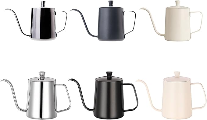 Pour Over Coffee KettleLong Narrow SpoutCoffee CarafeGoose Neck KettleStainless Steel Tea KettleStovetop Portable Water Bottle 20 Oz
