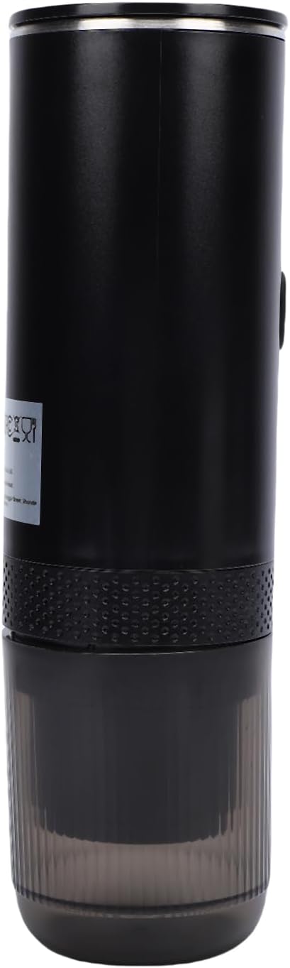 Asixxsix Portable Coffee Maker 20Bar Pressure 7500mAh Rechargeable Fast Heating Machine Coffee Maker for Camping with Grinding and Capsule Compartments for Travel Home Office (Black)