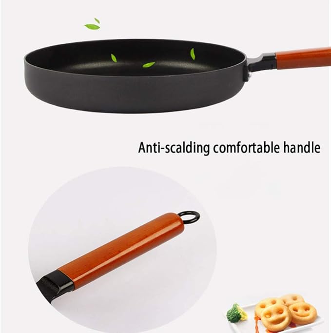 3 Piece Cookware Setwith Lid Comfortable Handle Non-Stick Pot Suitable Cooker Easy to CleanBlack Pans