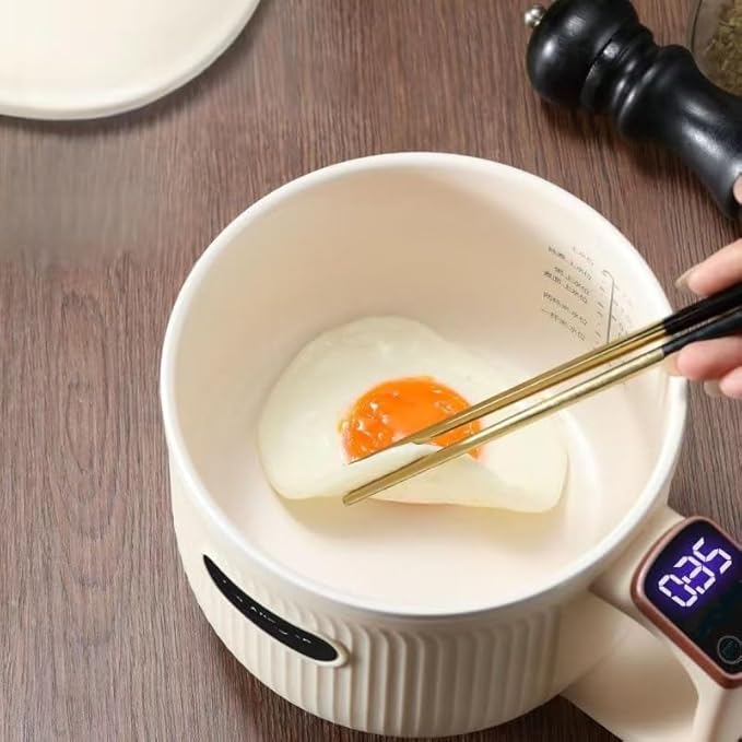 Portable Mini Electric Rice Cooker Household Ceramic Glaze Non-stick Electric PotSmall 1-2 People Multi-Functional Steaming Rice Cooker for Egg Fried Rice Ramen Oatmeal dorm room essentials.
