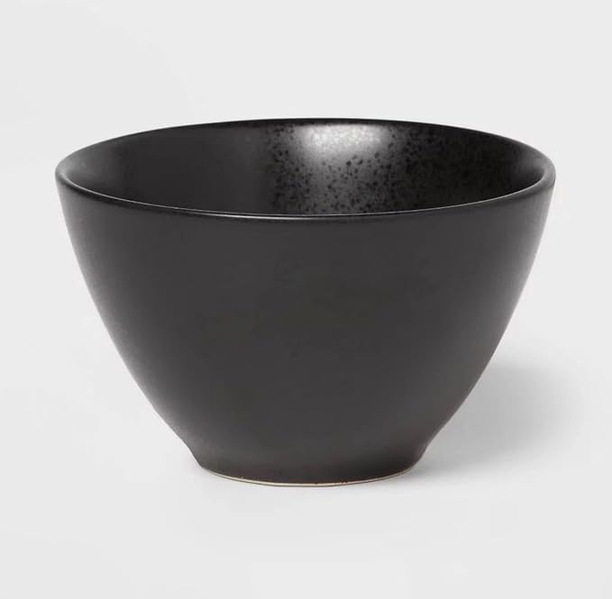 12pc Stoneware Houlton Dinnerware Set Black