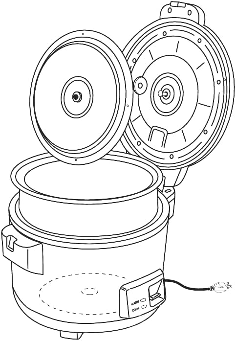 Pantin Commercial Rice Cooker &amp Warmer - 35 Cups Uncooked / 70 Cups Cooked Extra Large Capacity Rice Cooker with Nonstick Inner Pot &amp Switch Press 120V/1500W ETL Listed