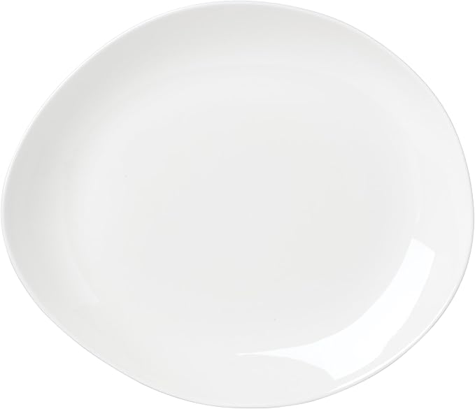 Lenox Dinnerware Set Studio 1414 Curve 12-Piece Set Service For 4 Bone China Material Dishwasher &amp Microwave Safe Home And Kitchen Kitchen And Dining Plates And Bowls Sets (White 12 Pieces