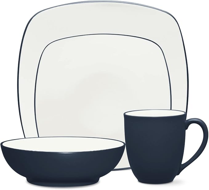 Noritake Colorwave Navy 4-Piece Square Place Setting Service for 1