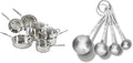 Cuisinart 11-Piece Cookware Set Chef's Classic Stainless Steel Collection 77-11G &amp CTG-00-SMP Stainless Steel Measuring Spoons Set of 4Silver