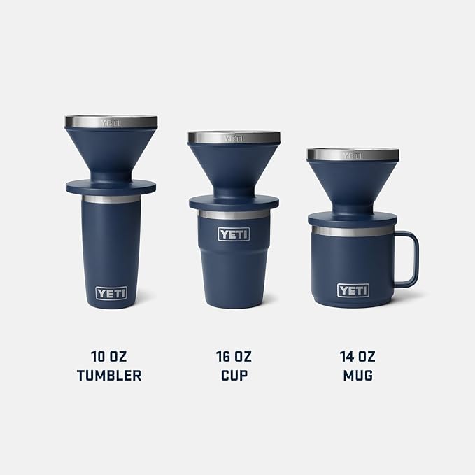 YETI Pour Over Coffee Maker Accessory Ramblers Designed for Perfect Coffee Extraction Anywhere Stainless Steel fits any V60 Filter Cape Taupe